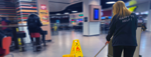 Image of a Westgrove Cleaning Colleague at St Johns Market in Liverpool